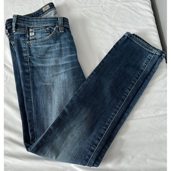 AG Adriano Goldschmied Blue Jeans Womens 26R The Stilt Cigarette Leg Stretch USA - Picture 1 of 8